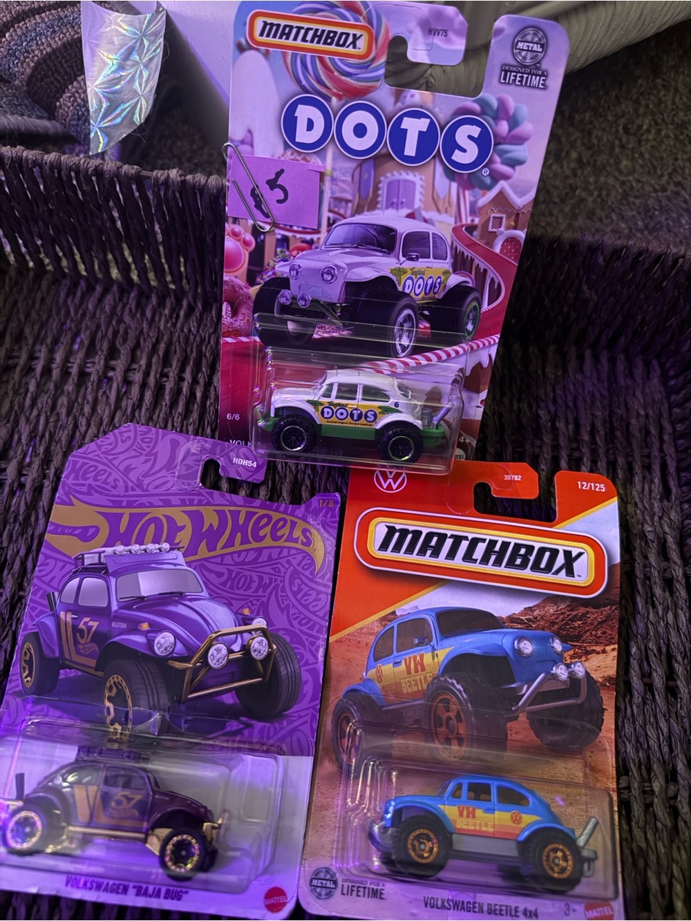Matchbox DOTS Volkswagen Beetle Toy Car - Green and White